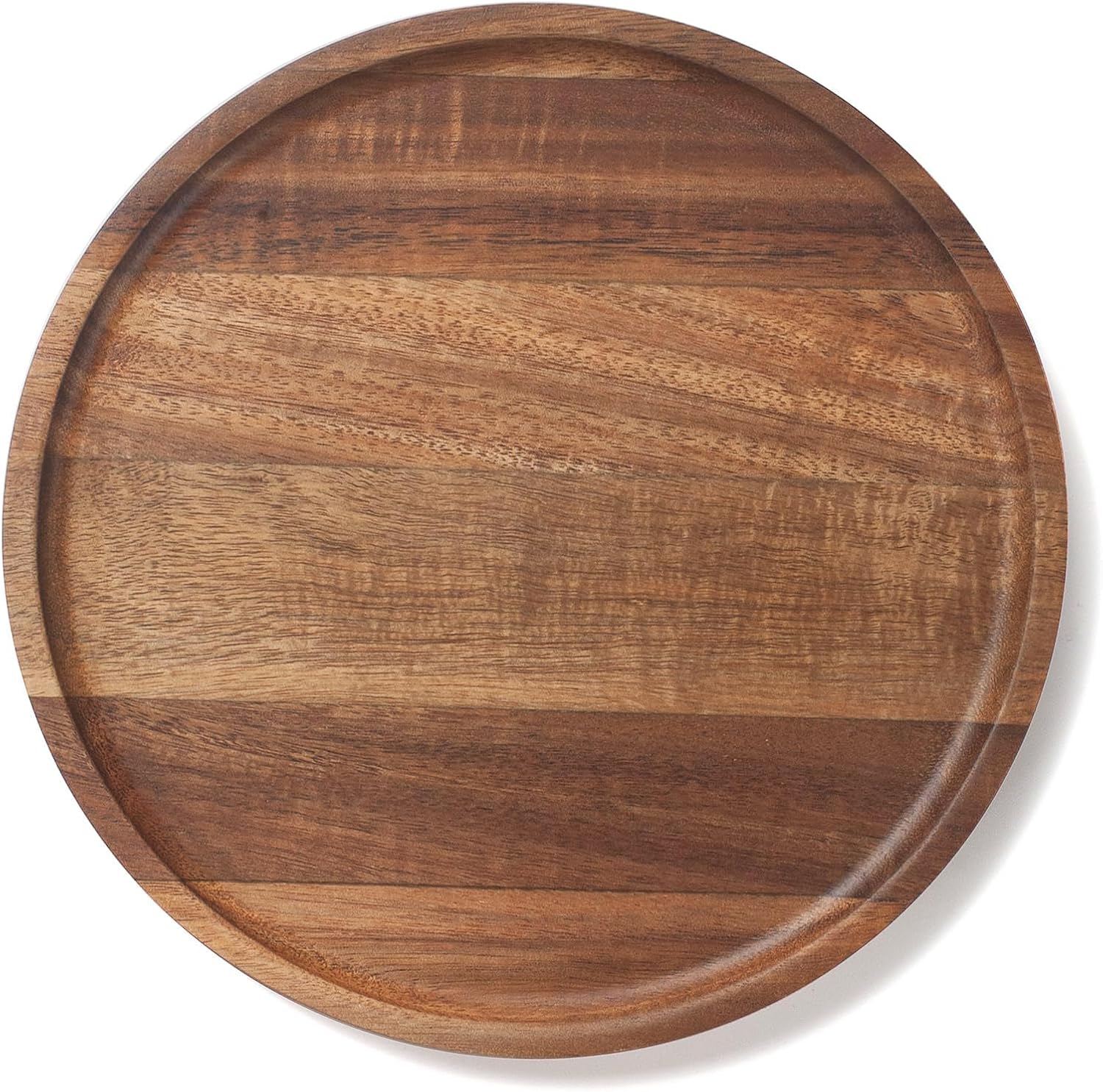 Plateau rond en bois d'acacia